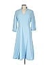 Black Halo Solid Blue Casual Dress Size 12 - photo 1