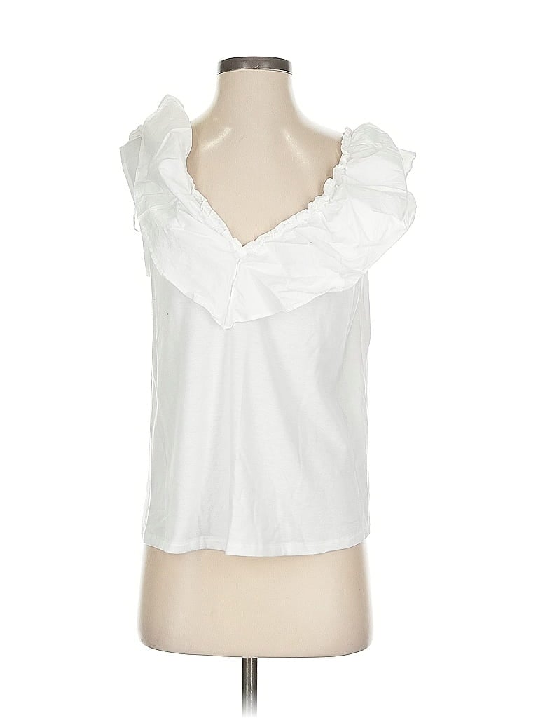 CROWN & IVY Pre-owned Sleeveless Blouse In White