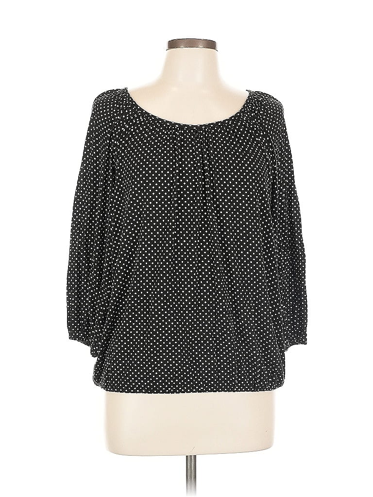 Pre-owned Michael Michael Kors 3/4 Sleeve Blouse In Black