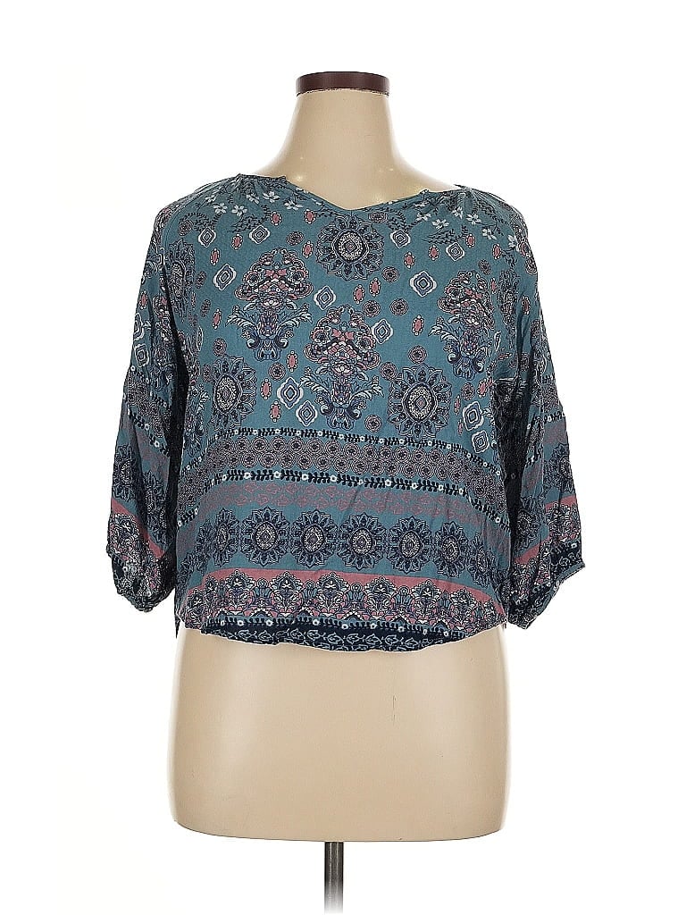 Pre-owned Verse 3/4 Sleeve Blouse In Blue