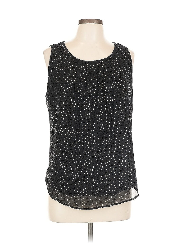 Pre-owned Ann Taylor Factory Sleeveless Blouse In Black