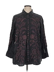 Johnny Was 3/4 Sleeve Button Down Shirt