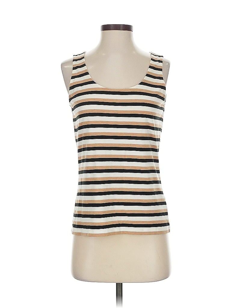 Pre-owned Talbots Tank Top Ivory Strapless Neckline Tops In White