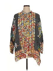 Johnny Was 3/4 Sleeve Silk Top