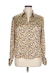 Lafayette 148 New York Long Sleeve Silk Top