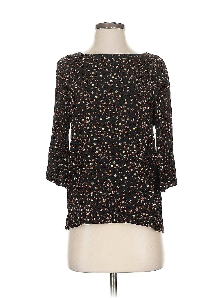 Pre-owned H&m 3/4 Sleeve Blouse In Brown