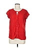 Japna 100% Polyester Red Short Sleeve Blouse Size M - photo 1