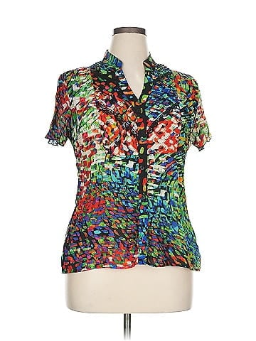 NY Collection Short Sleeve Blouse (view 1)