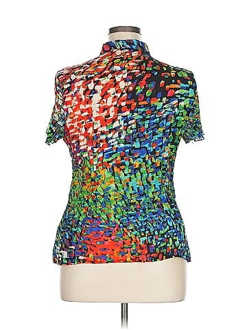 NY Collection Short Sleeve Blouse (view 2)