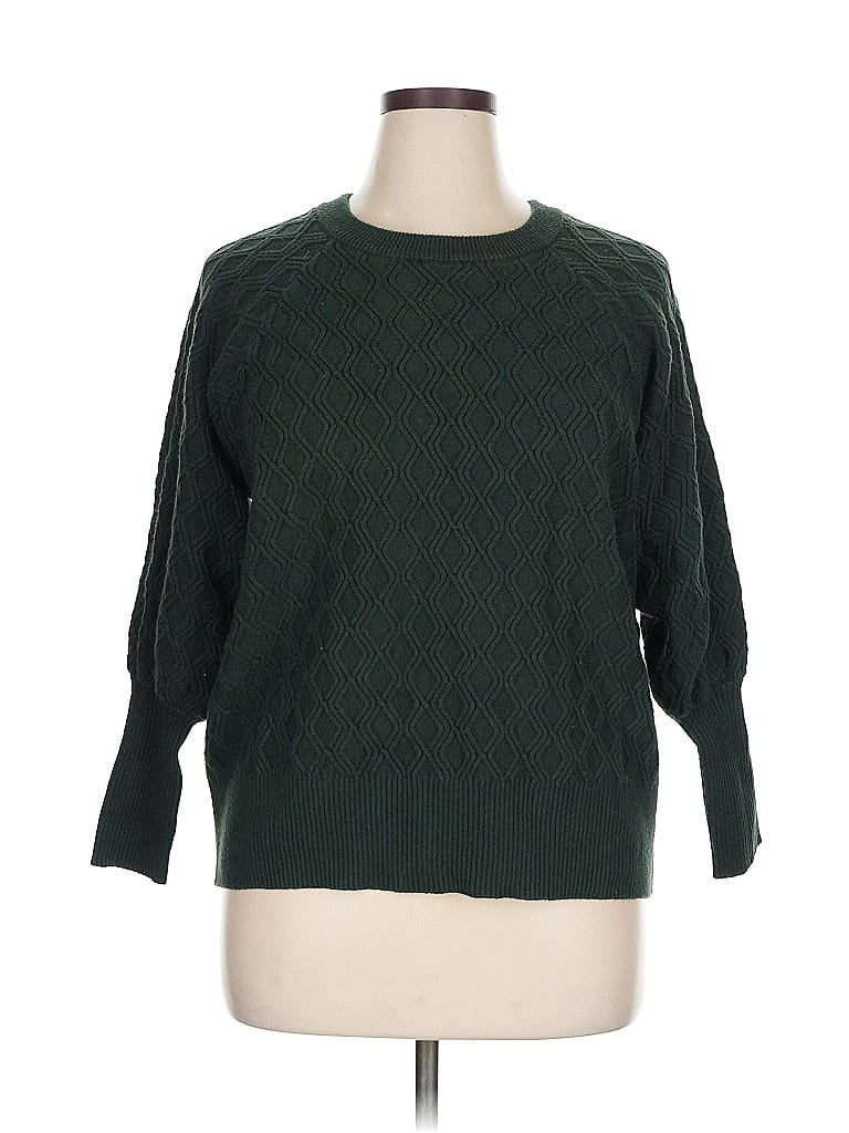 Pre-owned Vince Camuto Pullover Sweater In Green