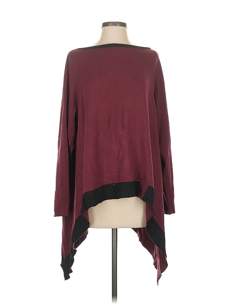 Pre-owned Marla Wynne Pullover Sweater In Burgundy