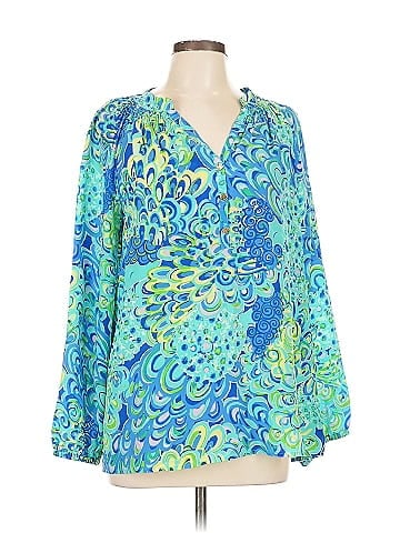 Lilly Pulitzer Long Sleeve Silk Top (view 1)