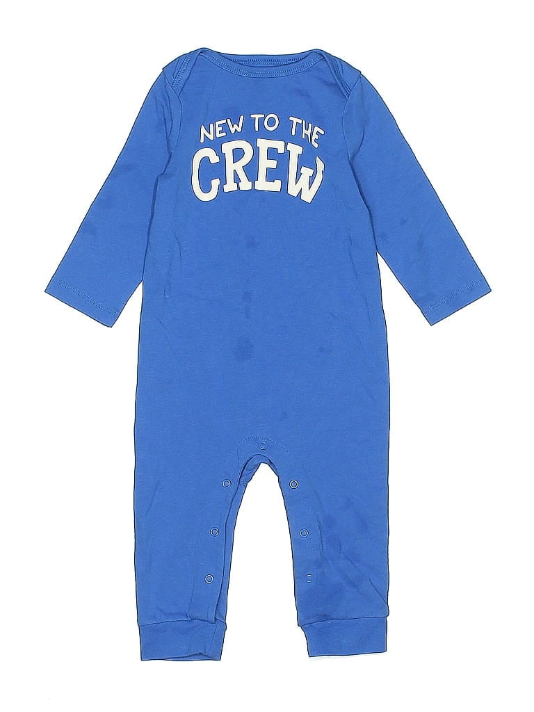 Pre-owned Cat & Jack Babies' Long Sleeve Onesie In Blue