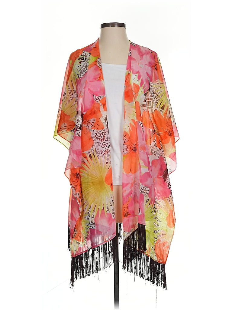 Click to view more detailed imagery on our partner's website Pre-owned Chico's Kimono In Orange