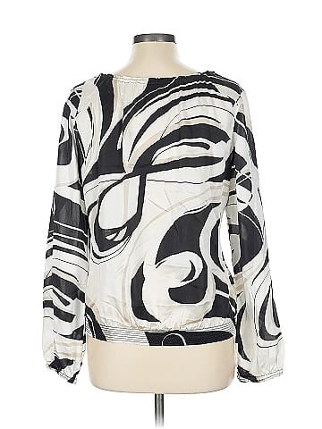 White House Black Market Long Sleeve Silk Top (view 2)