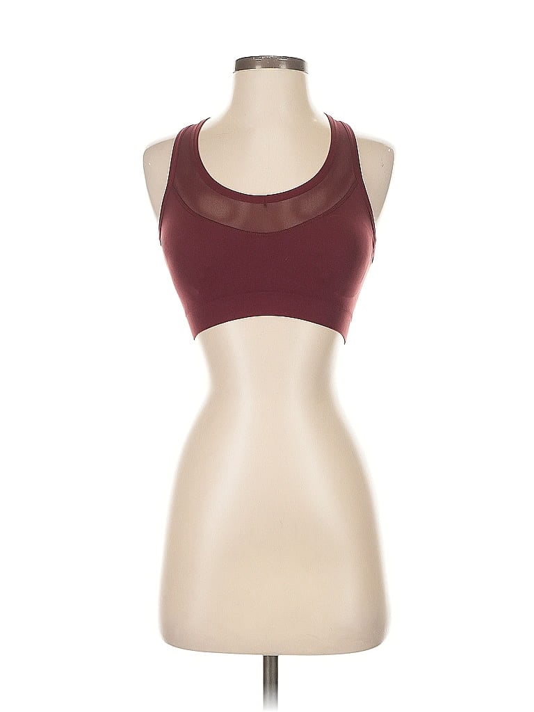 Click to view more detailed imagery on our partner's website Pre-owned Zella Tank Top Burgundy Halter Neckline Tops