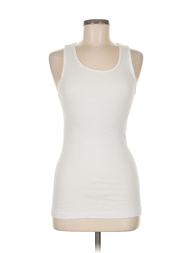 Pre-owned Amazon Essentials Tank Top Ivory Halter Neckline Tops In White