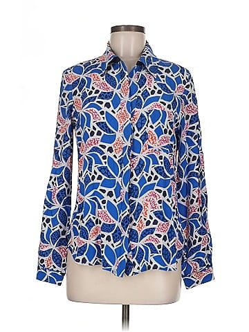 Diane von Furstenberg Long Sleeve Silk Top (view 1)