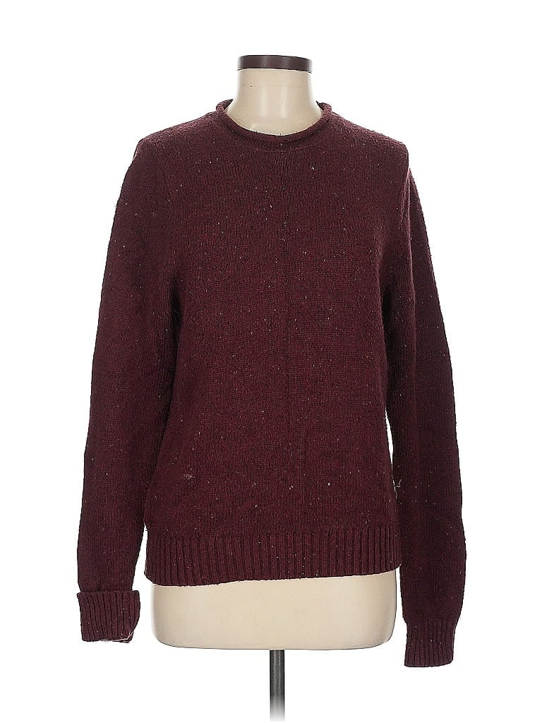 Pre-owned Mutual Weave Pullover Sweater In Burgundy