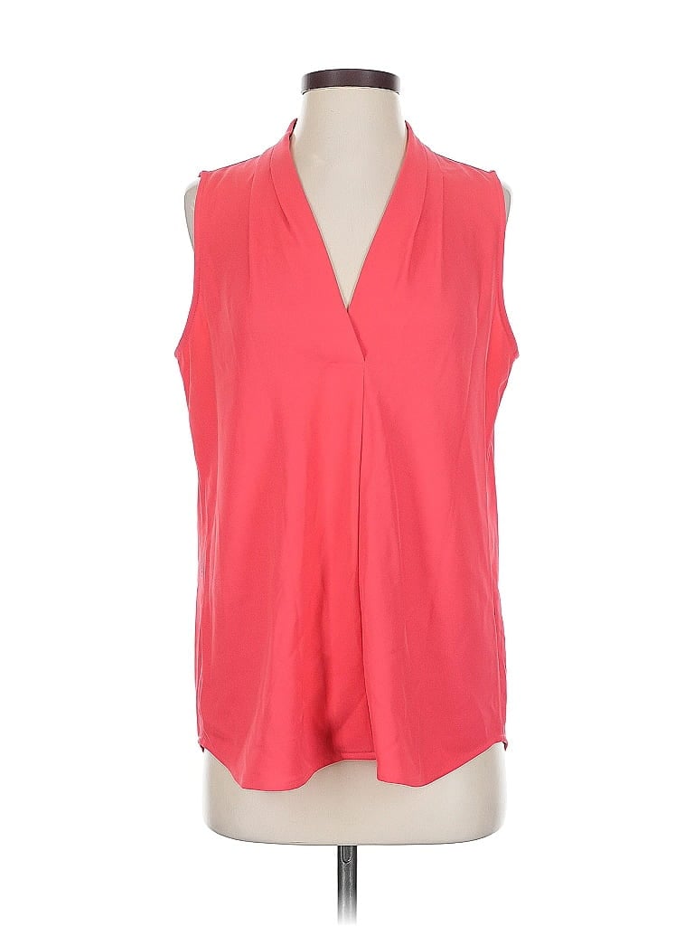 Pre-owned Calvin Klein Sleeveless Blouse In Red