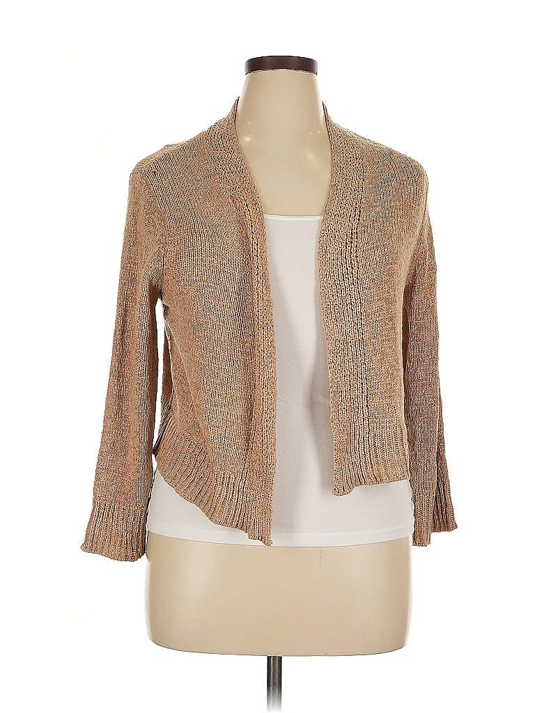 Pre-owned Cable & Gauge Cardigan Sweater In Brown