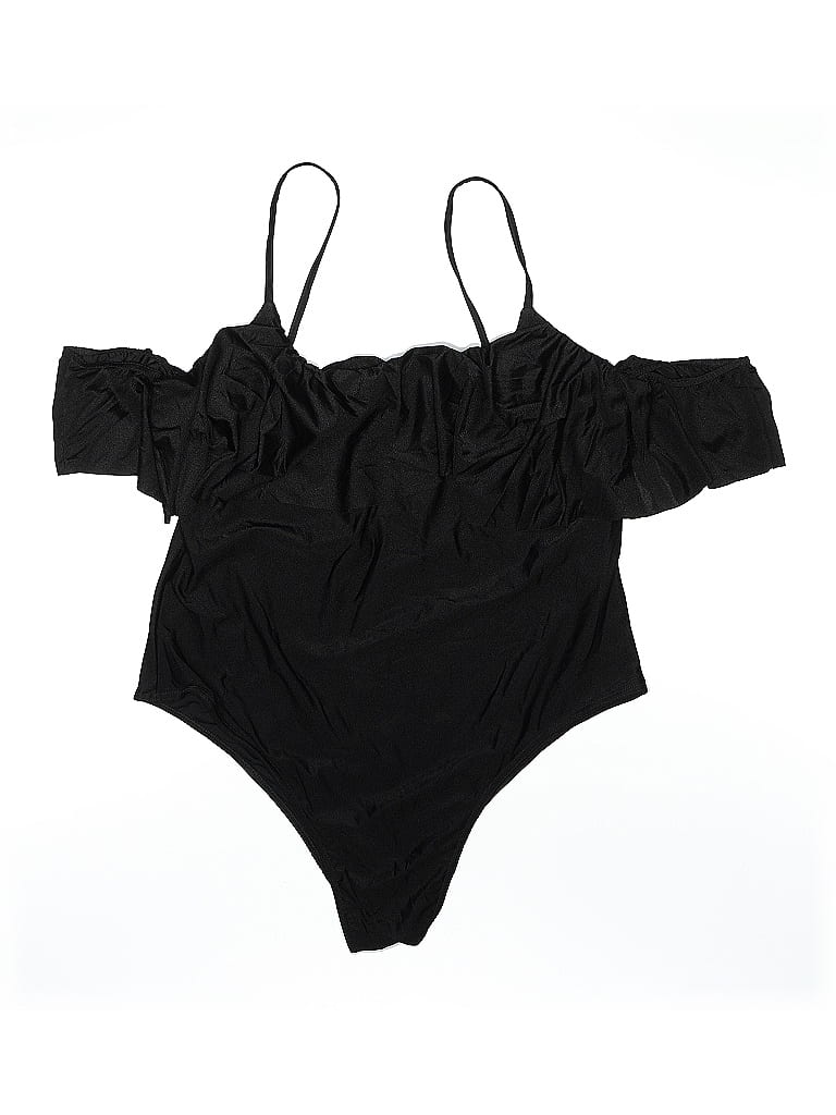 Pre-owned Boohoo One Piece Swimsuit In Black