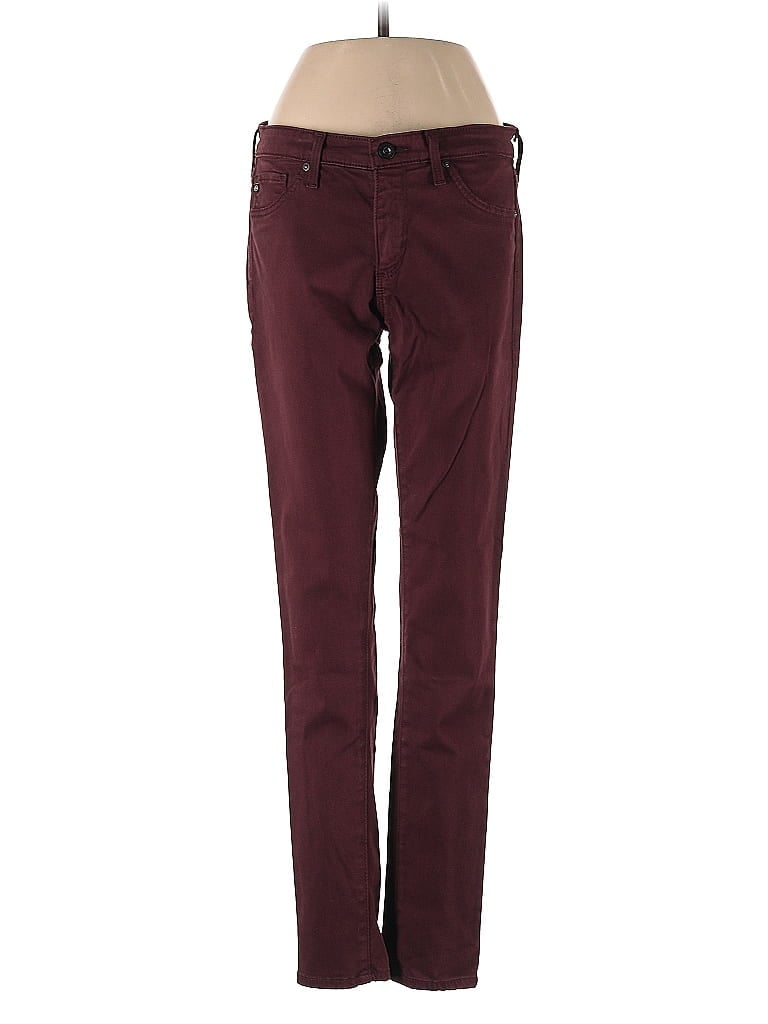 Pre-owned Adriano Goldschmied Casual Pants In Burgundy
