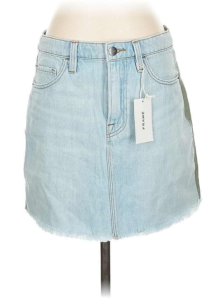 Pre-owned Frame Denim Skirt In Blue