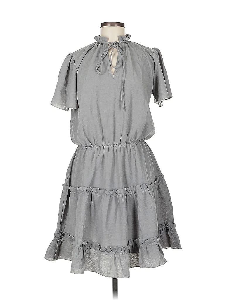 Pre-owned Unbranded Casual Dress In Gray