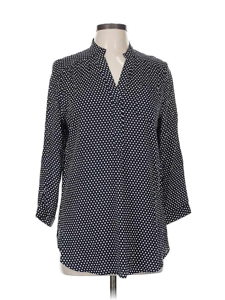 Pre-owned Market & Spruce 3/4 Sleeve Blouse In Blue