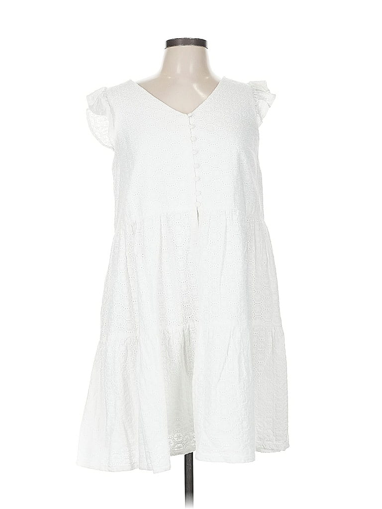 Pre-owned J By Joie Casual Dress In White