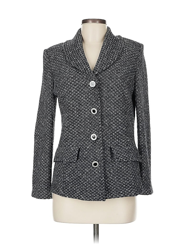 St. John Collection Tweed Gray Blazer Size 8 - photo 1