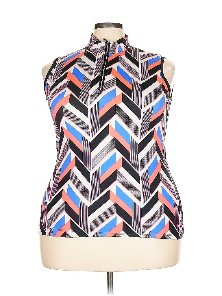 Tail Blue Sleeveless Blouse Size XXL - photo 1
