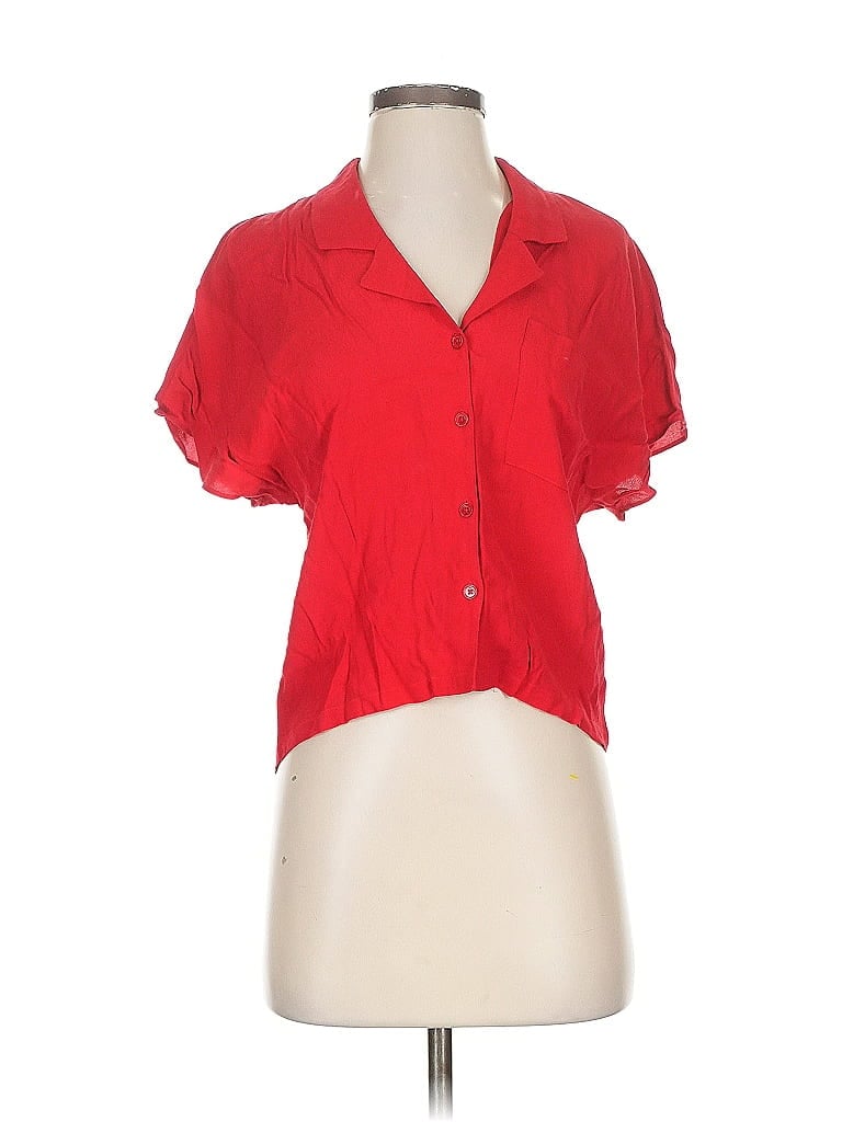 Pre-owned Wilfred Free Short Sleeve Blouse In Red
