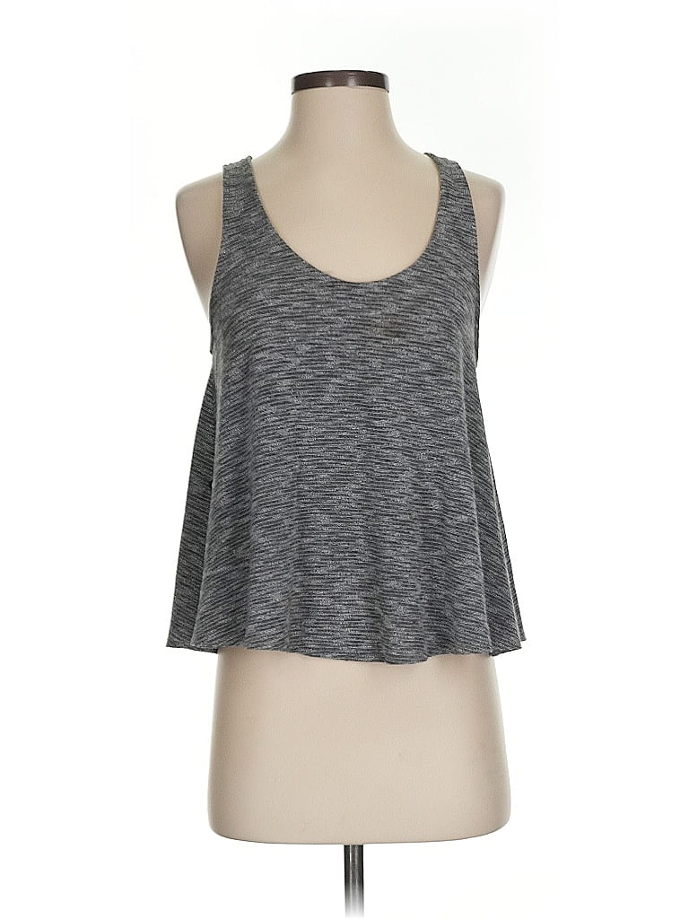 Click to view more detailed imagery on our partner's website Pre-owned Comfy Usa Tank Top Gray Halter Neckline Tops