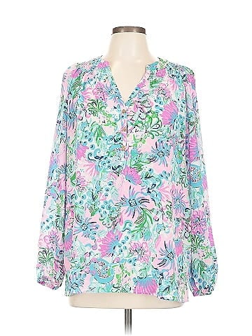 Lilly Pulitzer Long Sleeve Silk Top (view 1)
