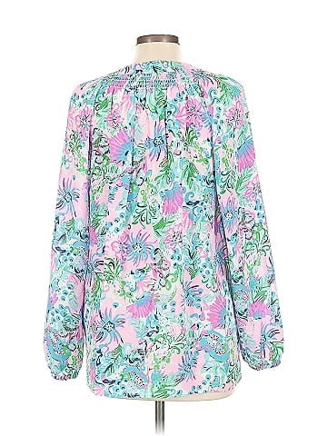 Lilly Pulitzer Long Sleeve Silk Top (view 2)