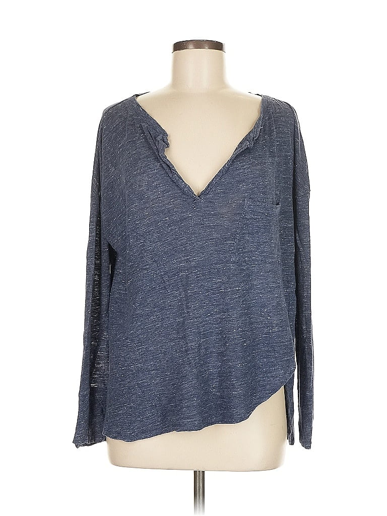 Click to view more detailed imagery on our partner's website Pre-owned Banana Republic Long Sleeve Henley Shirt In Blue