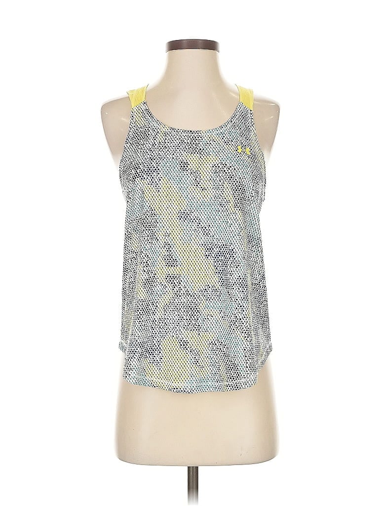 Click to view more detailed imagery on our partner's website Pre-owned Under Armour Tank Top Silver Halter Neckline Tops