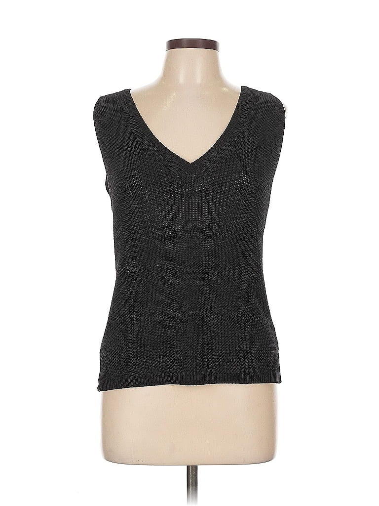 Pre-owned Massimo Dutti Sweater Vest In Black