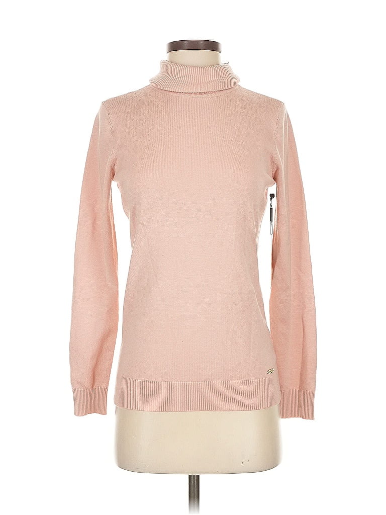 Pre-owned Calvin Klein Turtleneck Sweater In Pink