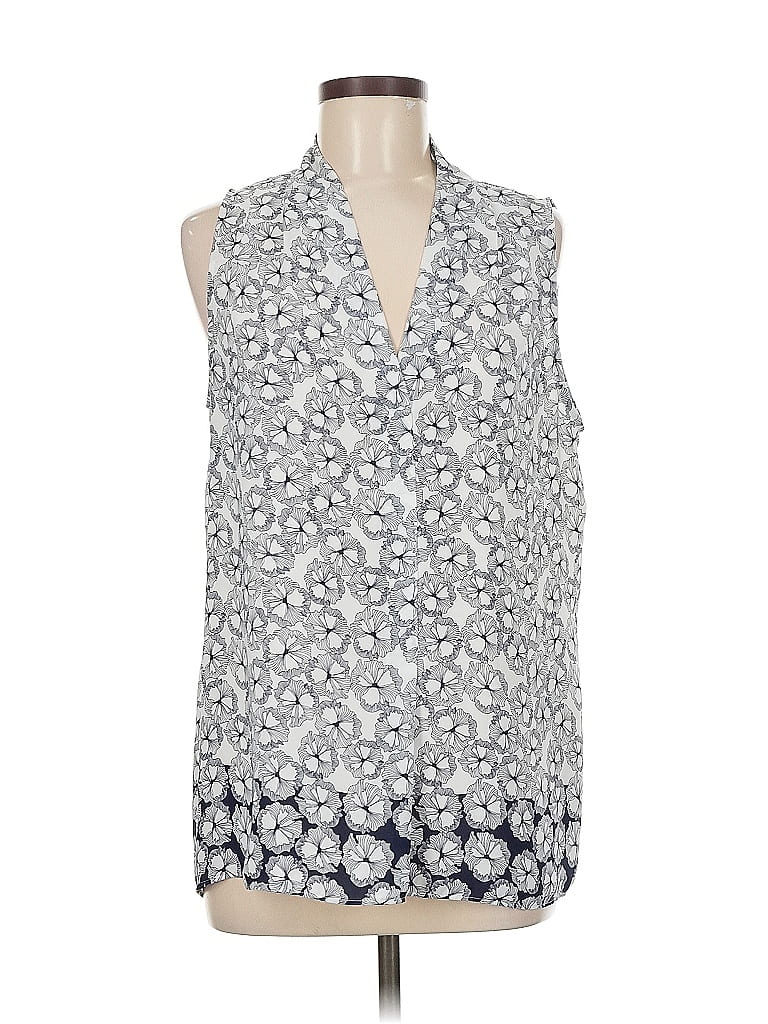 Pre-owned Laundry By Shelli Segal Sleeveless Blouse In Silver