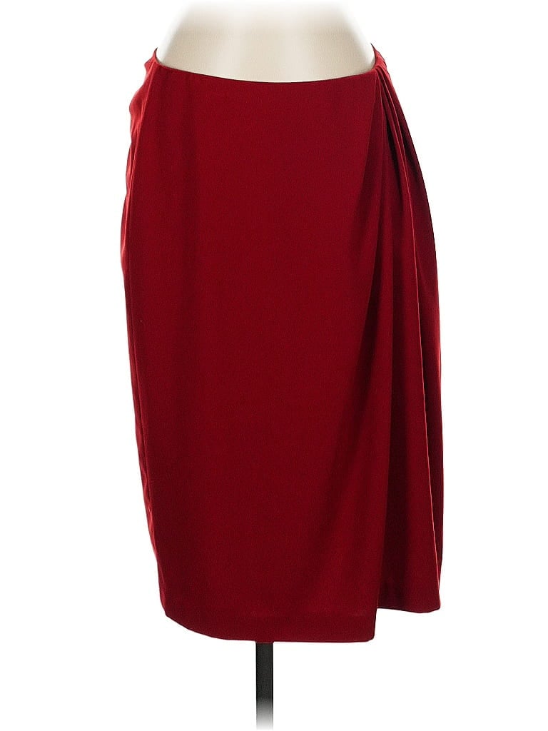 Pre-owned Jones New York Collection Formal Skirt In Burgundy