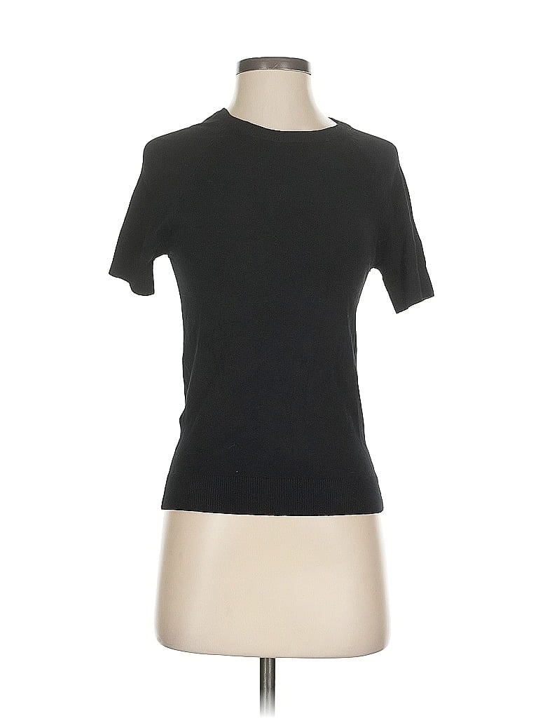 Pre-owned Mng Short Sleeve Turtleneck In Black