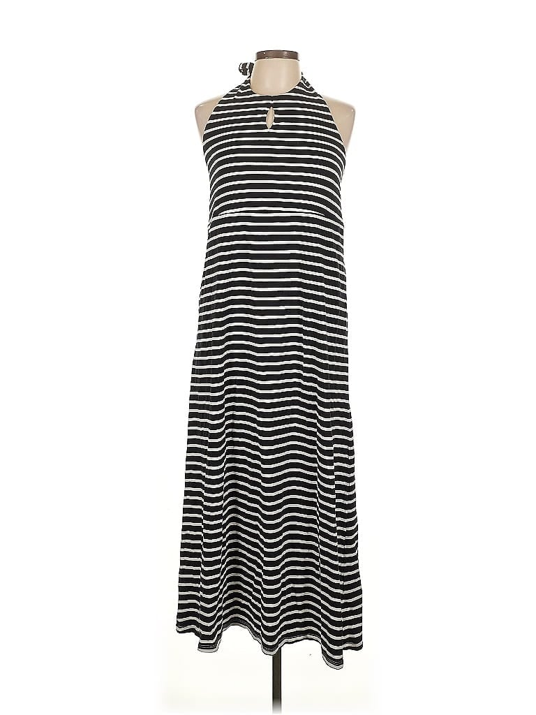 Pre-owned Lands' End Casual Dress In Black