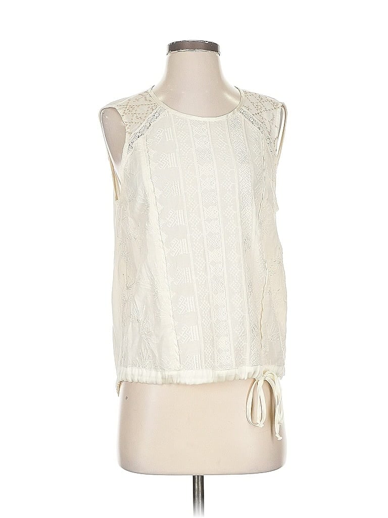 Pre-owned Tiny Sleeveless Blouse In White