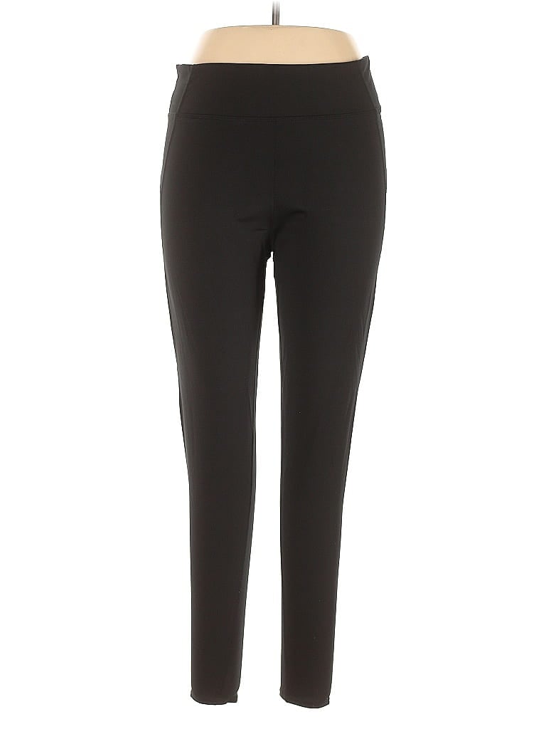 Cuddl Duds Solid Black Active Pants Size L - photo 1
