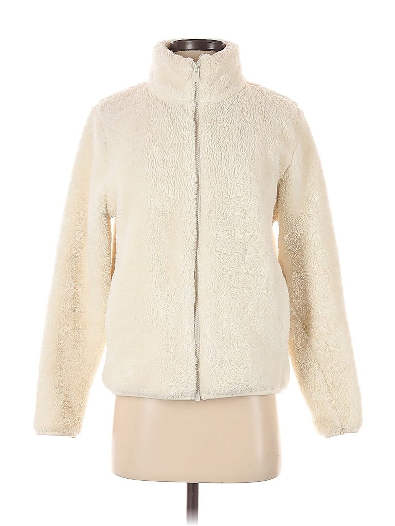 Pre-owned Uniqlo Faux Fur Jacket In White