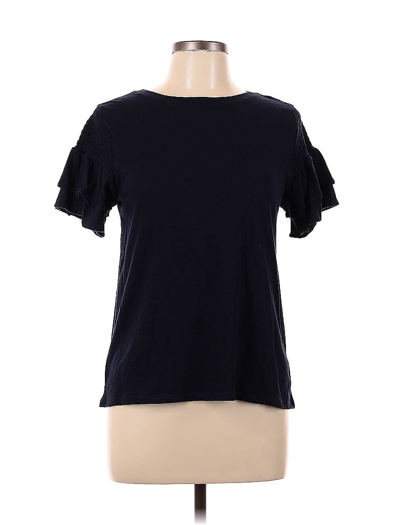 Pre-owned Ann Taylor Loft Short Sleeve T-shirt In Blue