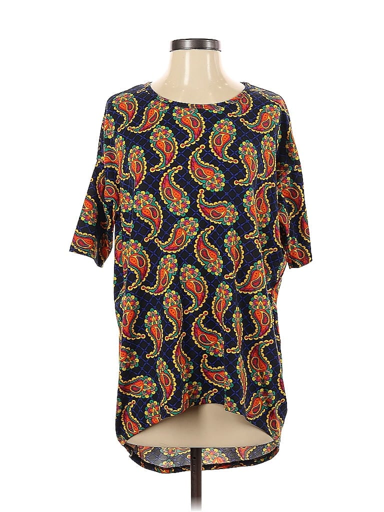 Pre-owned Lularoe 3/4 Sleeve T-shirt In Blue